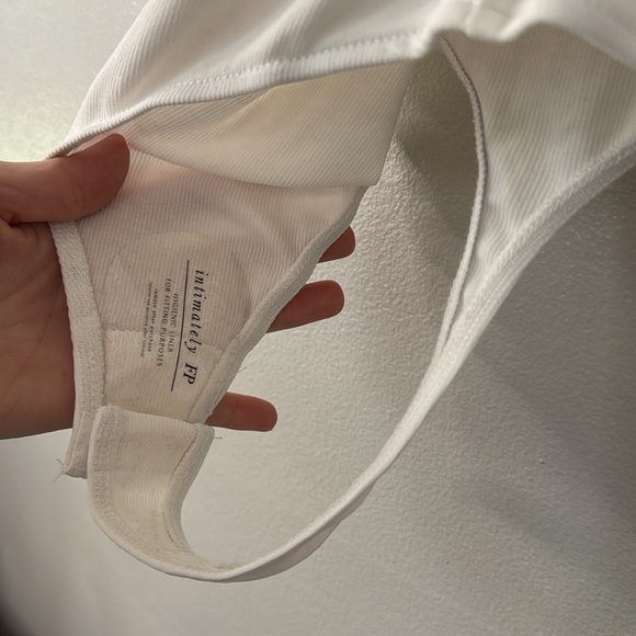 Free People So Fresh Ribbed Bodysuit in White - Picture 4 of 6